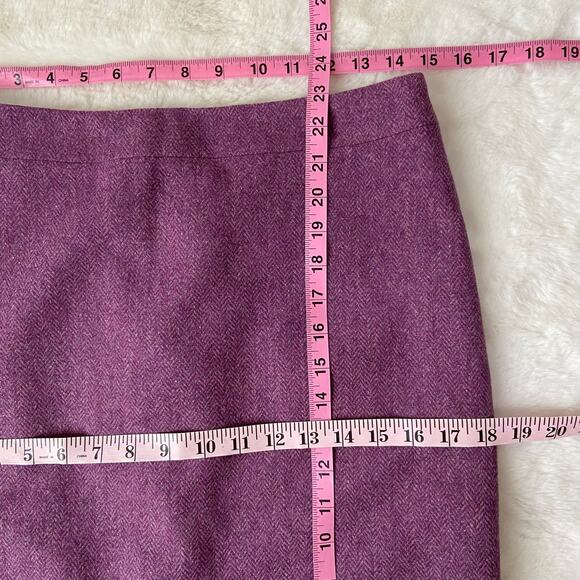 J. Crew Wool Purple No. 2 Pencil Skirt Size 4 - Picture 5 of 5